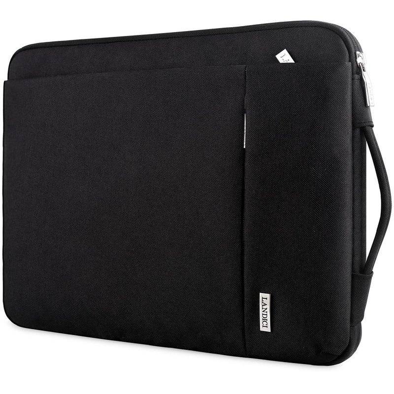 LANDICI 360Â° Protective Laptop Sleeve 15.6 Inch for MacBook Pro 16 M2/M1,MacBook Air 15,Computer Bag Carrying Case for 15-16 Inch HP Dell Asus Notebook, Slim, Shockproof, Waterproof, Black - Image 1